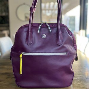 Lululemon Happy Hatha Hour Gym Yoga Tote Bag, Plum Color, Large, Rare